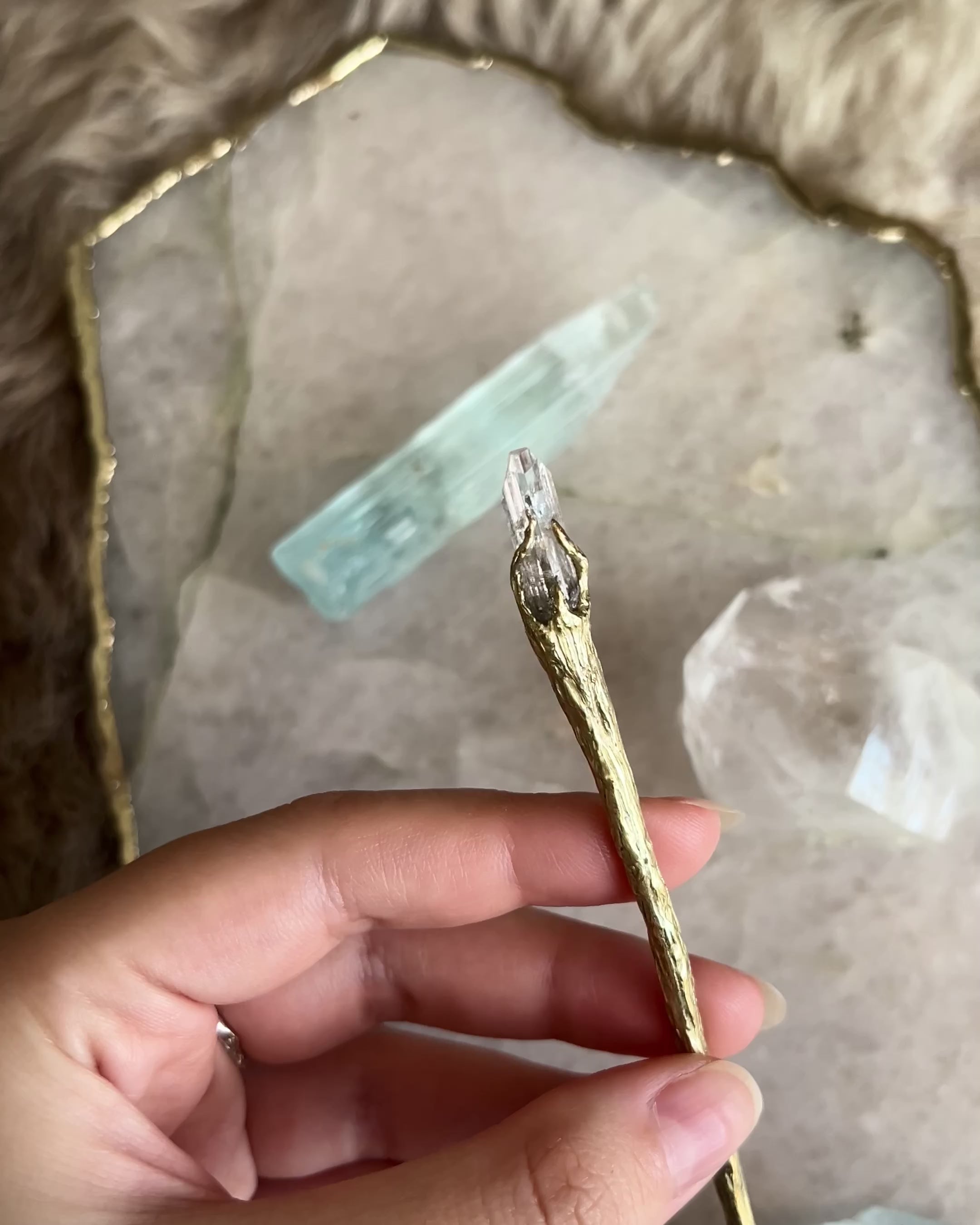 La Sirène Crystal Hair Pin ⋄ Danburite