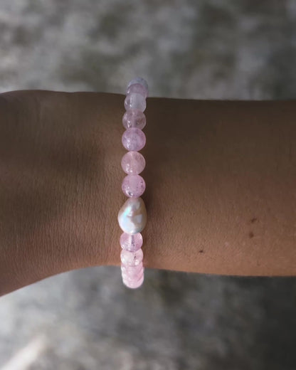 Daughter of the Sea Bracelet ⋄ Morganite & Pearl