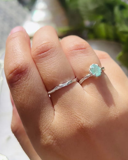 Sea Water Ring ⋄  Paraíba Tourmaline ⋄ size 5.5