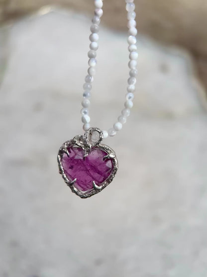 Siren’s Heart Amulet ⋄ Pink Tourmaline