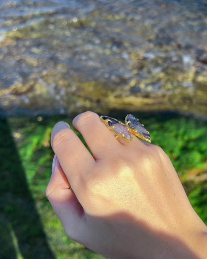 Ever After Butterfly Ring ⋄ Amethyst ⋄ 22k Gold Vermeil ⋄ size 5-6.5