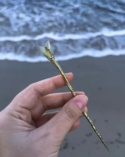 La Sirène Crystal Hair Pins ⋄ Aquamarine, Lavender Moon Quartz, MOP
