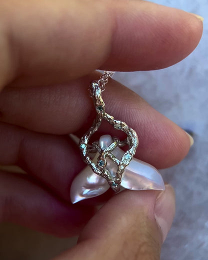 Whale Tail Spirit Animal Amulet ⋄ Mother of Pearl