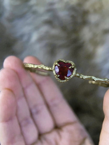 Siren’s Heart Cuff Bracelet ⋄ Ruby