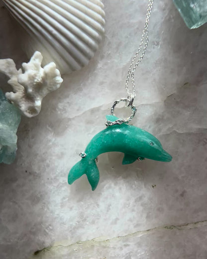 Dolphin Spirit Animal Amulet ⋄ Amazonite