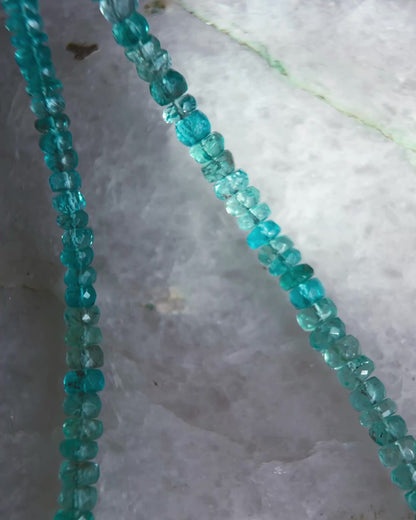 Water Nymph Necklace ⋄ Shaded Seafoam Apatite & Pearl
