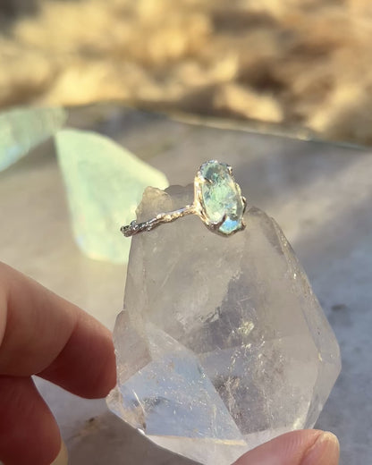 Sea Water Ring ⋄  Aquamarine ⋄ size 7