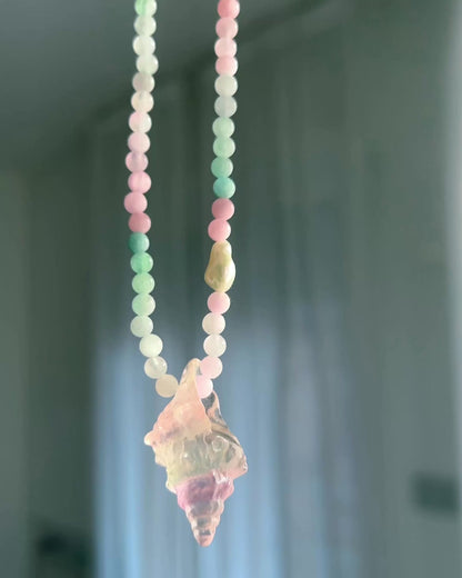 Sereia Candy Necklace ⋄ Ice Cream Tourmaline, Fluorite & Pearl