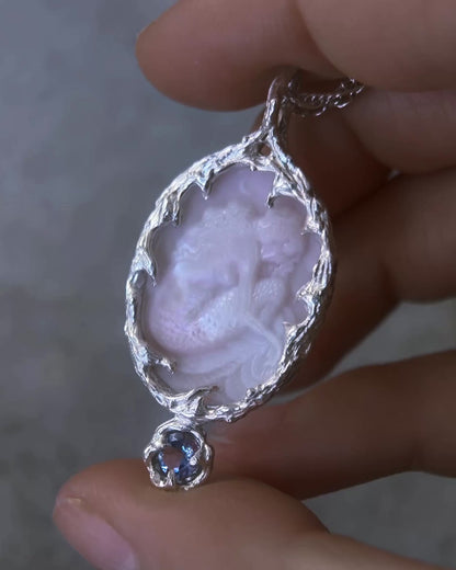 Mermaid Amulet ⋄ Mother of Pearl & Tanzanite