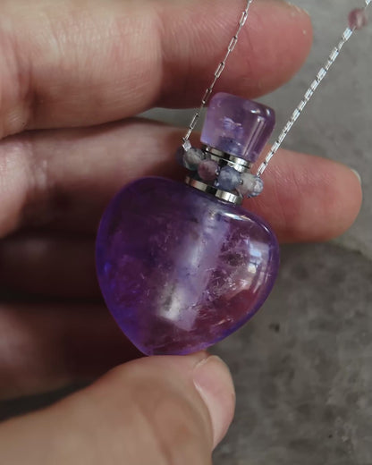 Love Potion Bottle Necklace ⋄ Amethyst