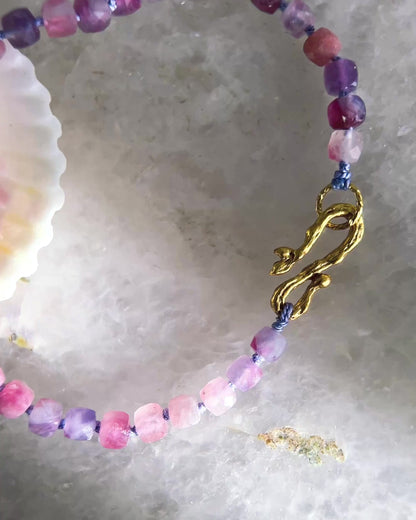 Rosewater Dewdrops Bracelet ⋄ Lavender Rose Tourmaline