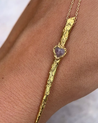 Mermaid’s Dagger Pendant ⋄ Lavender Moon Quartz ⋄ Gold Vermeil