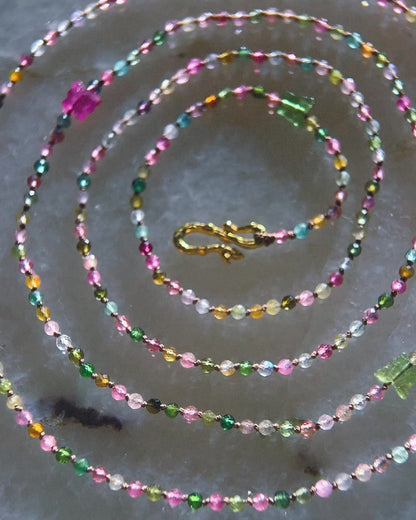 Butterfly Garden Dewdrops Necklace ⋄ Rainbow Tourmaline