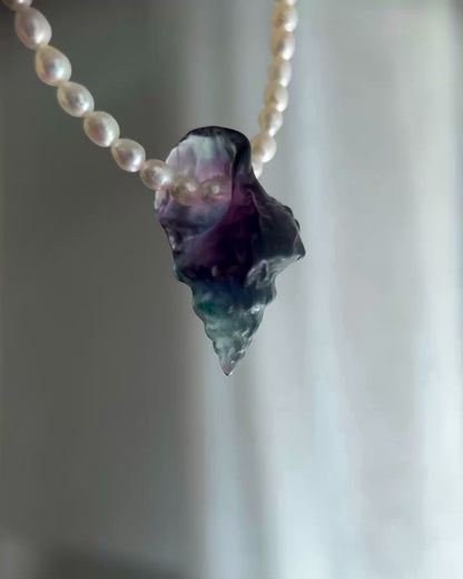 Sereia Necklace ⋄ Purple Teal Fluorite