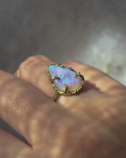 Lilac Rain Ring ⋄ Australian Opal