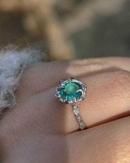 Lagoon Ring ⋄  Sea Green Apatite ⋄ size 5.5