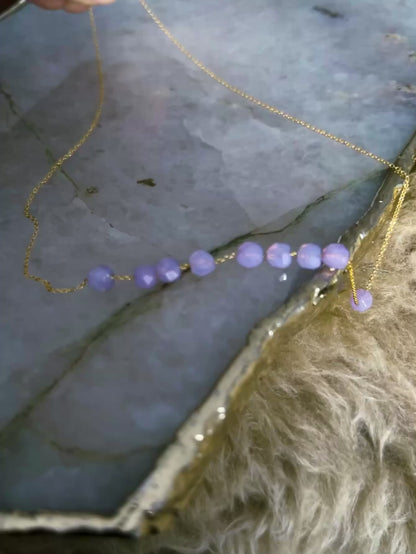 Dewdrops Necklace ⋄ Lavender Moon Quartz