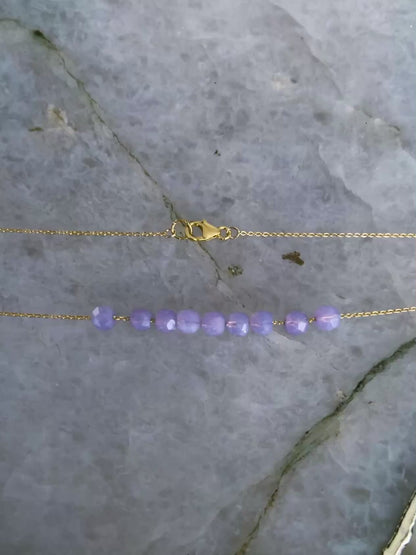Dewdrops Necklace ⋄ Lavender Moon Quartz