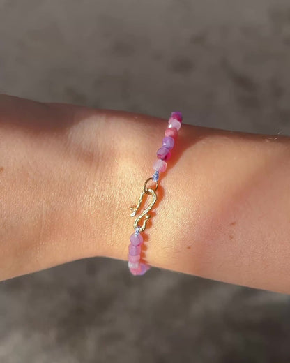 Rosewater Dewdrops Bracelet ⋄ Lavender Rose Tourmaline