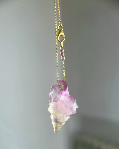 Sereia Long Necklace ⋄ Purple Yellow Fluorite