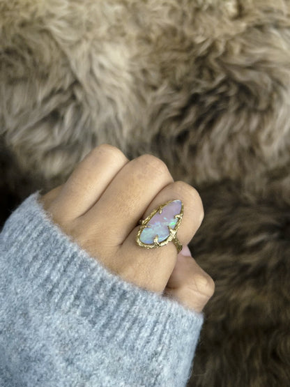 Unicorn Ring ⋄ Australian Opal ⋄ size 7.5
