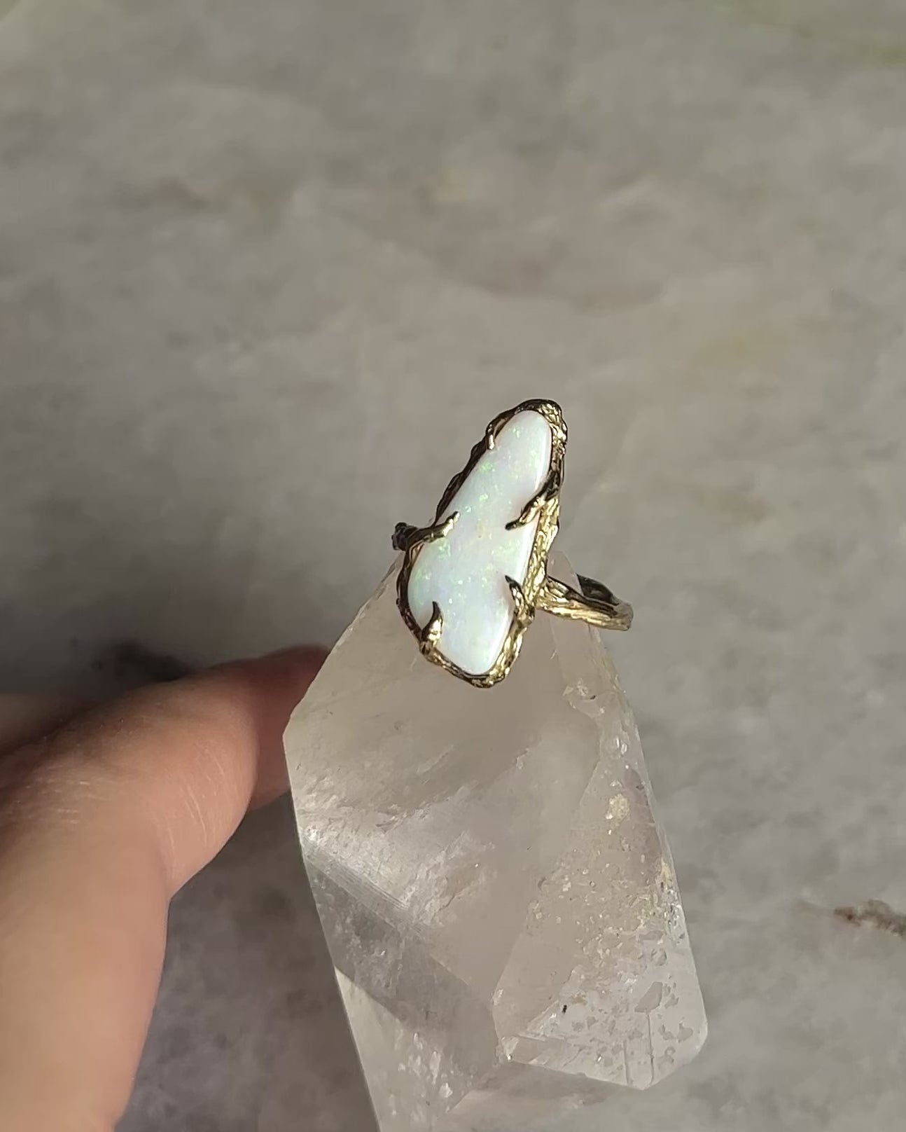 Unicorn Ring ⋄  Australian Opal ⋄  size 7